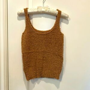 Skims cozy knit tank top brown